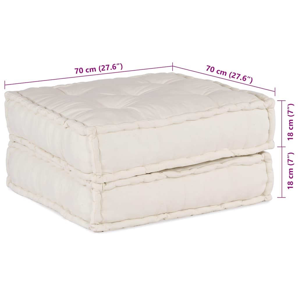 Modulinė sofa, kreminės spalvos, 70x70x36 cm, audinys