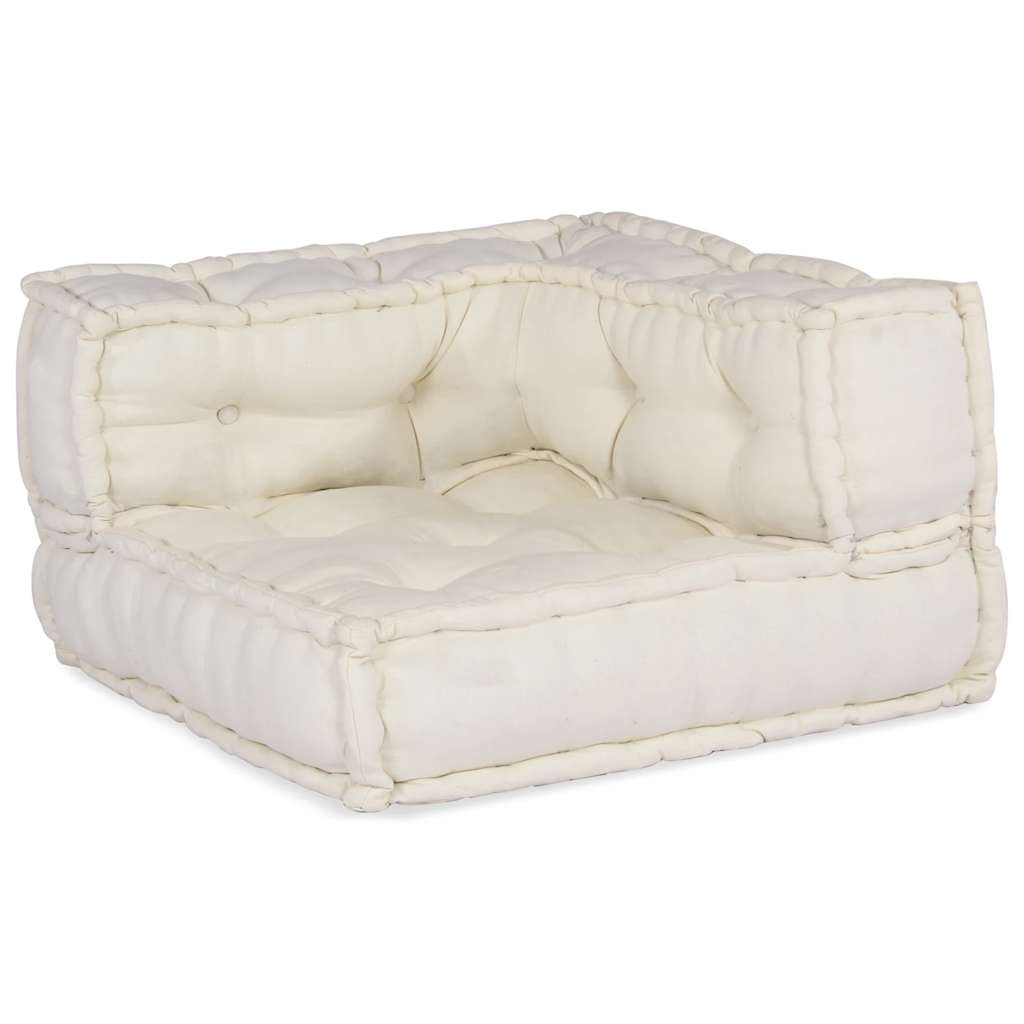 Dvivietė modulinė sofa, kreminės spalvos, 140x70x36, audinys