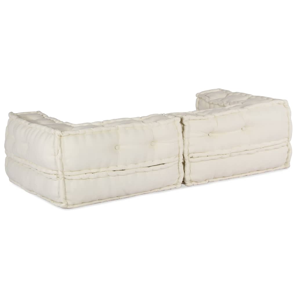 Dvivietė modulinė sofa, kreminės spalvos, 140x70x36, audinys