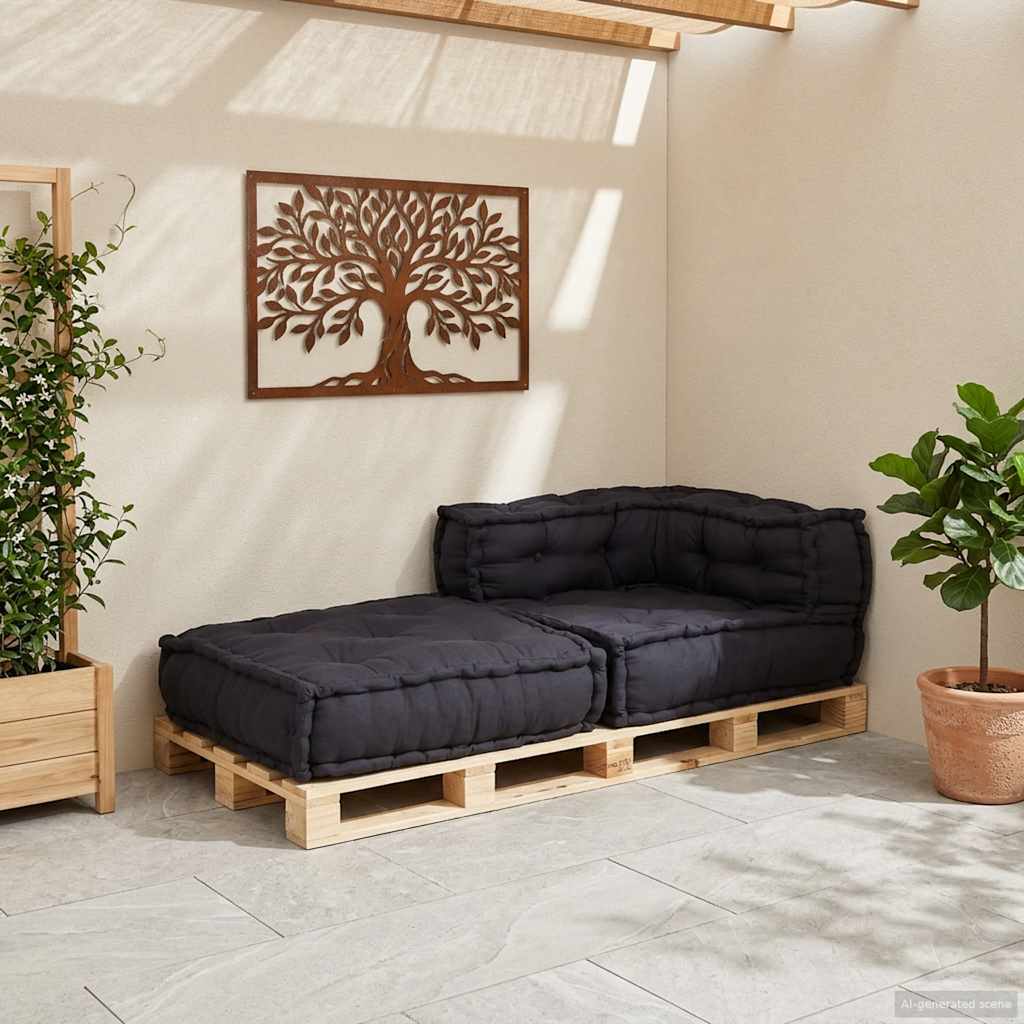 Modulinė sofa, antracito spalvos, 70x70x54 cm, audinys