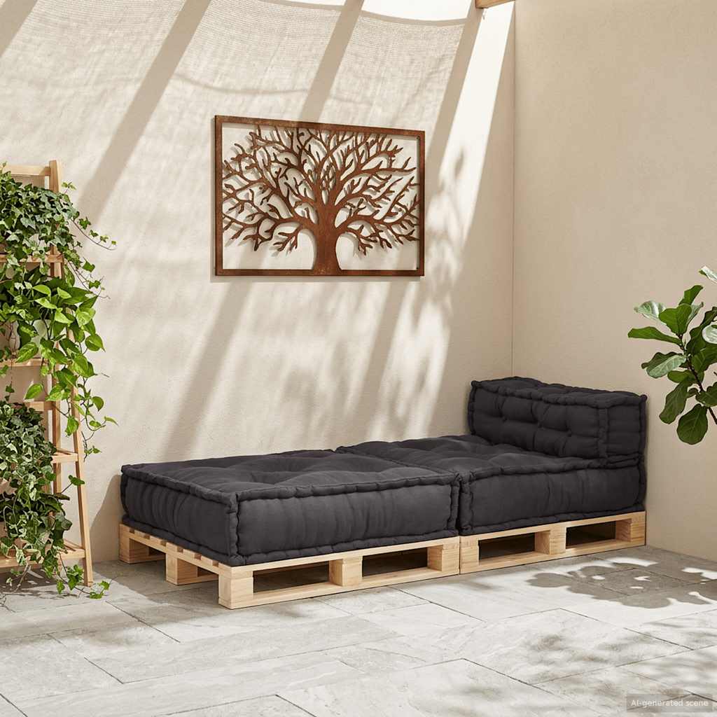 Modulinė sofa, antracito spalvos, 70x70x54 cm, audinys