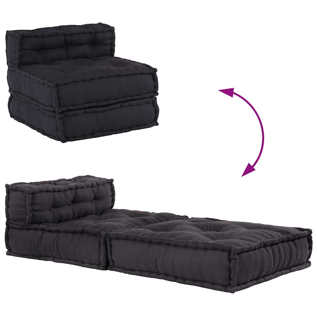 Modulinė sofa, antracito spalvos, 70x70x54 cm, audinys