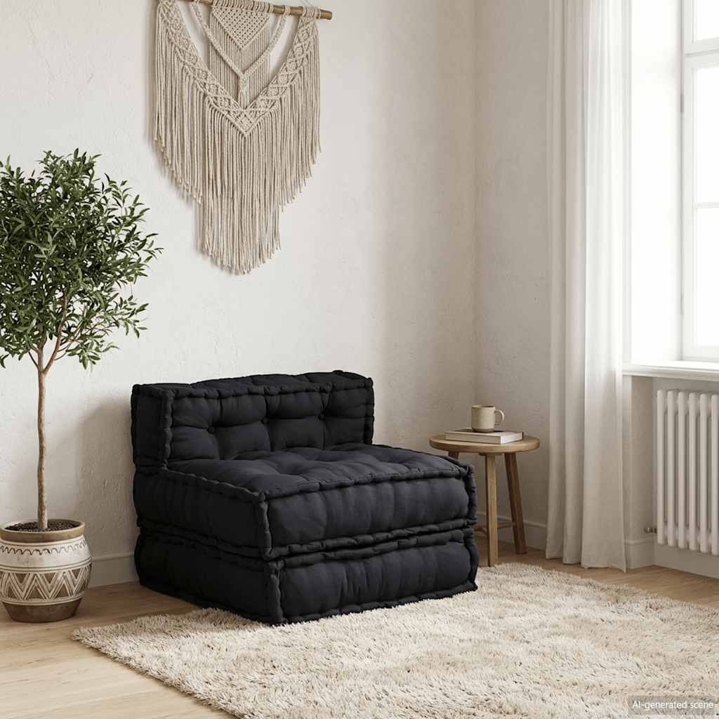 Modulinė sofa, antracito spalvos, 70x70x54 cm, audinys