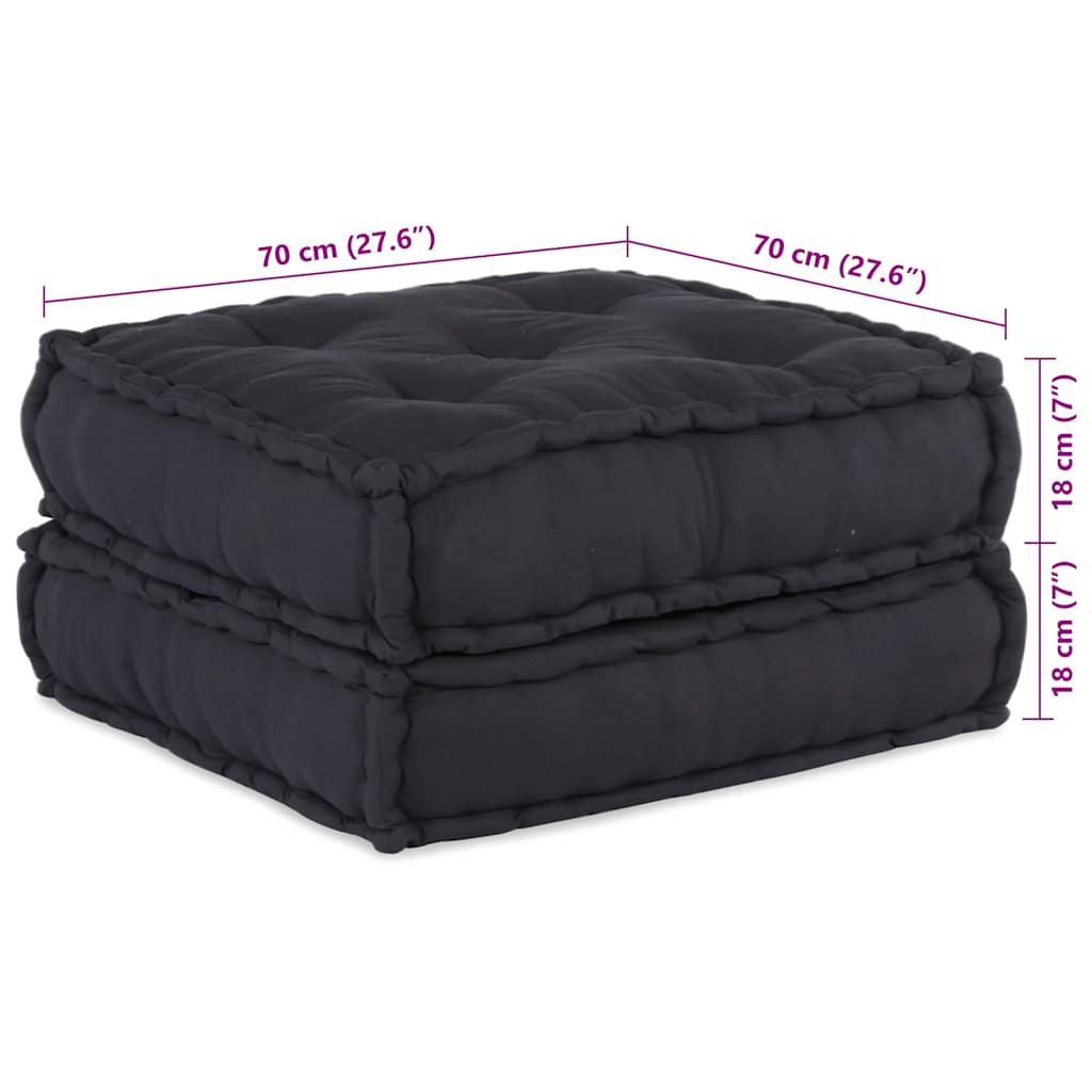 Modulinė sofa, antracito spalvos, 70x70x36 cm, audinys