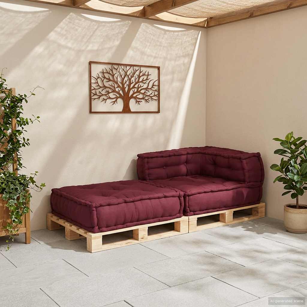 Modulinė sofa, kaštoninės spalvos, 70x70x54 cm, audinys