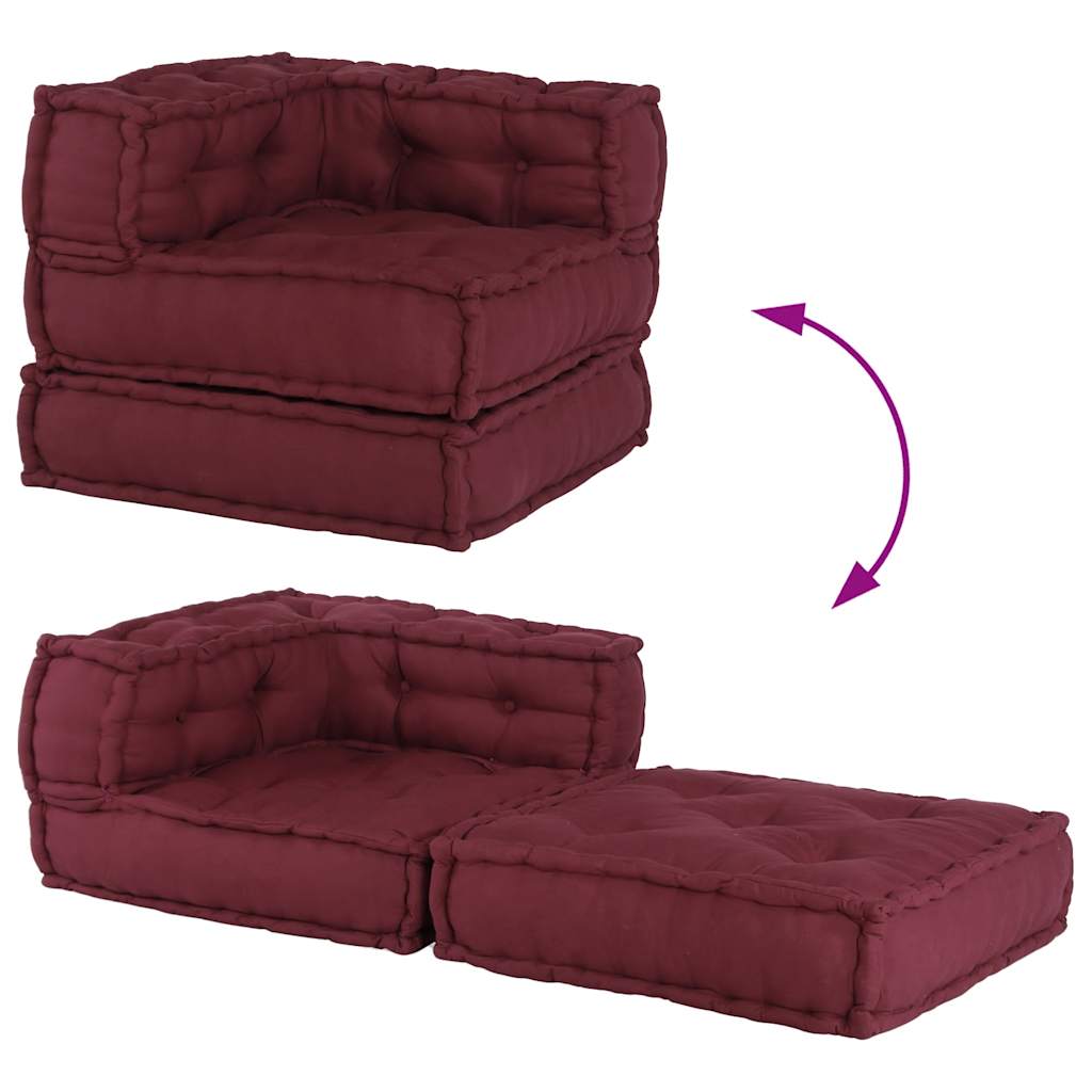 Modulinė sofa, kaštoninės spalvos, 70x70x54 cm, audinys