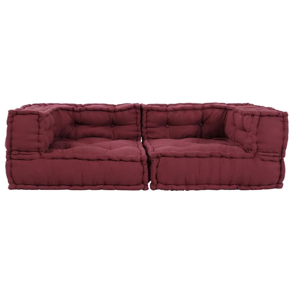 Modular Puffe Maroon 140x70x36 audinys