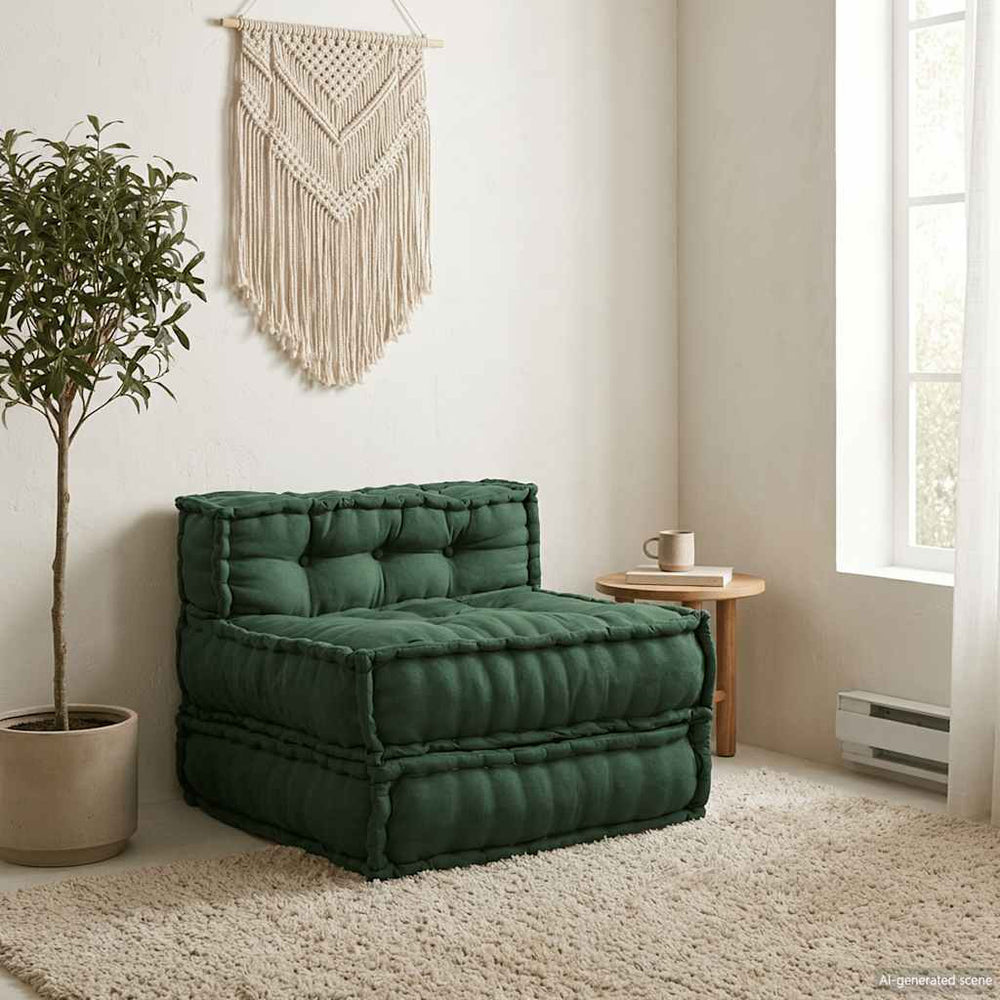 Modulinė sofa, žalia, 70x70x54 cm, audinys