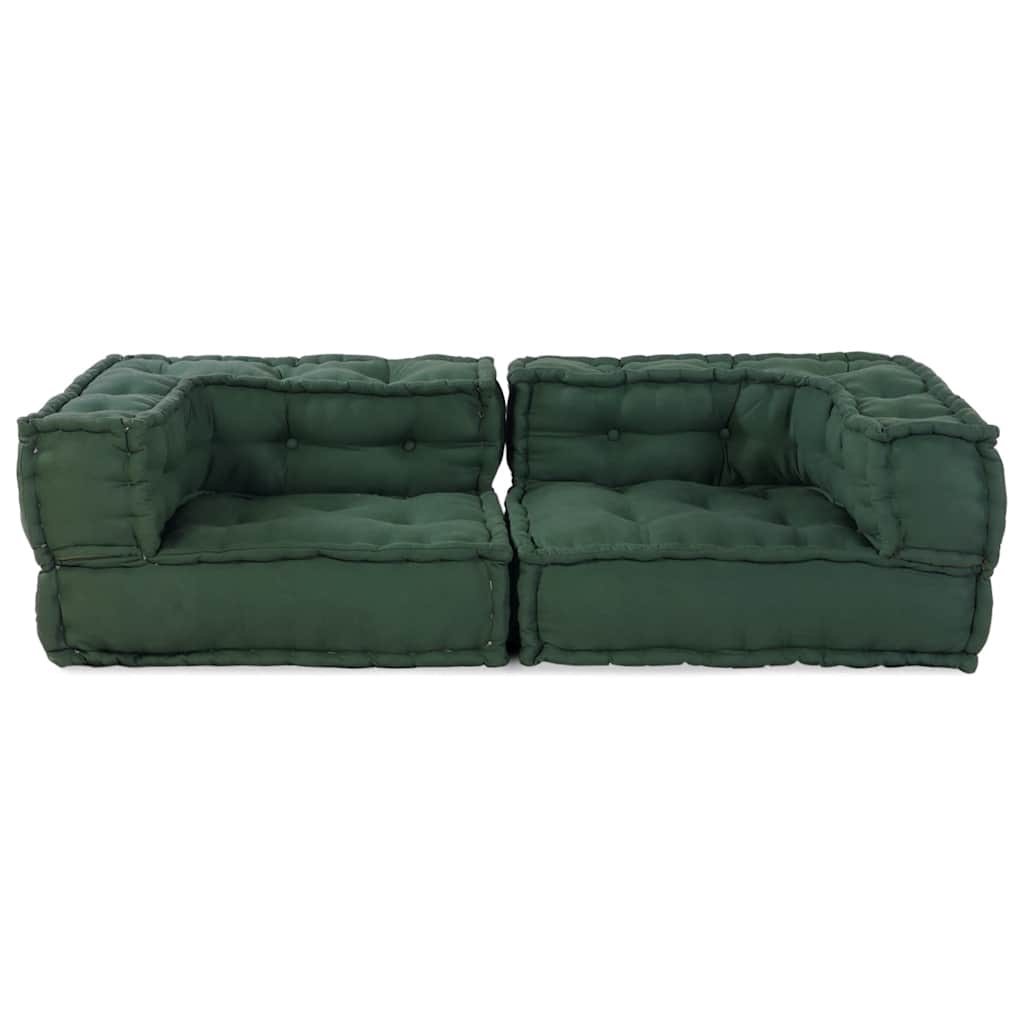 Dvivietė modulinė sofa, žalia, 140x70x36, audinys