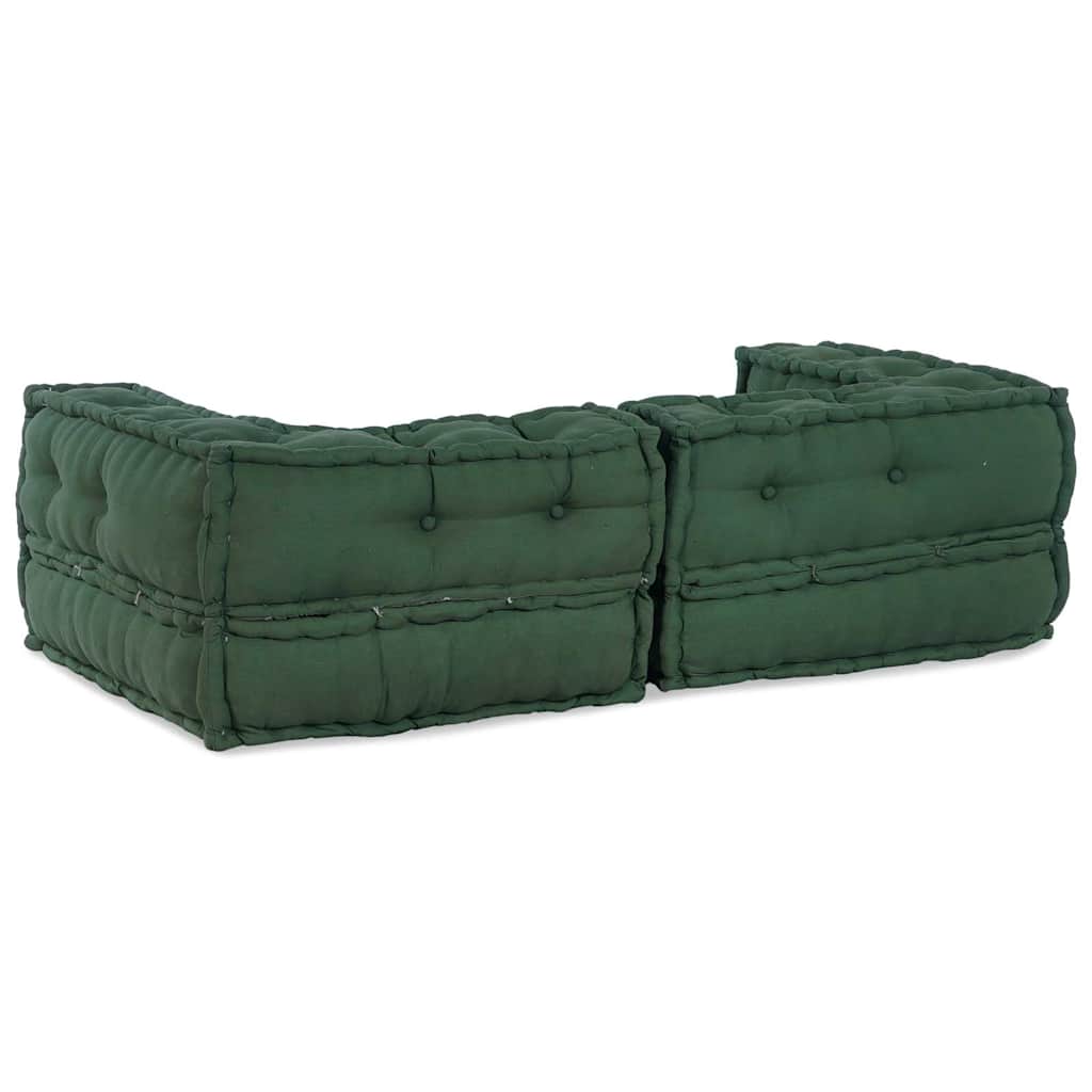 Dvivietė modulinė sofa, žalia, 140x70x36, audinys