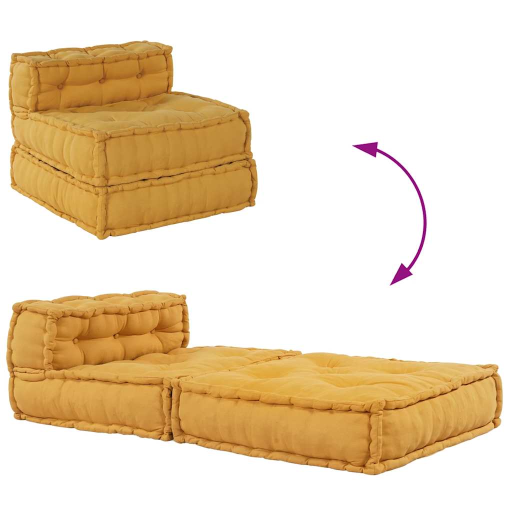 Modulinė sofa, geltona, 70x70x54 cm, audinys