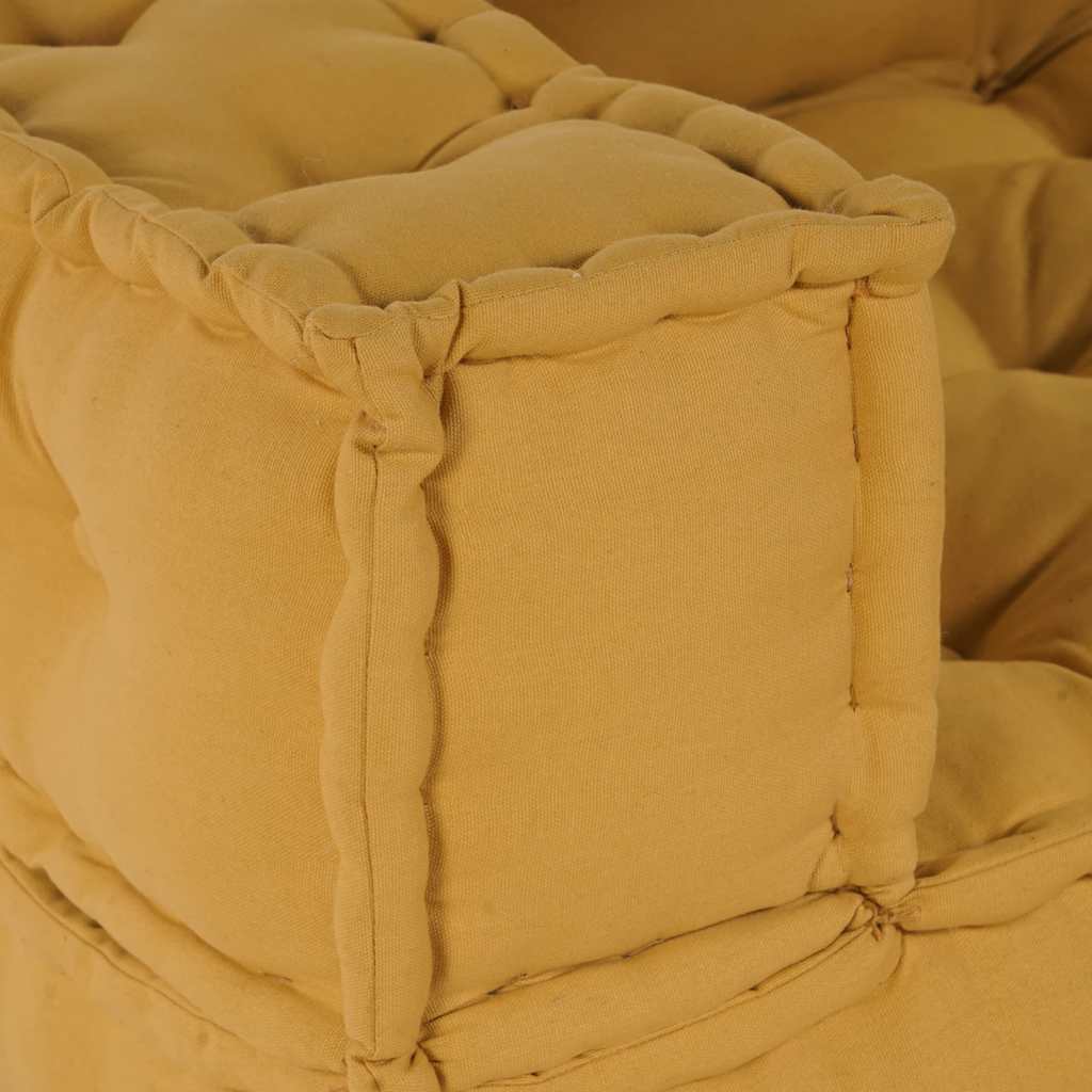 Dvivietė modulinė sofa, geltona, 140x70x36, audinys