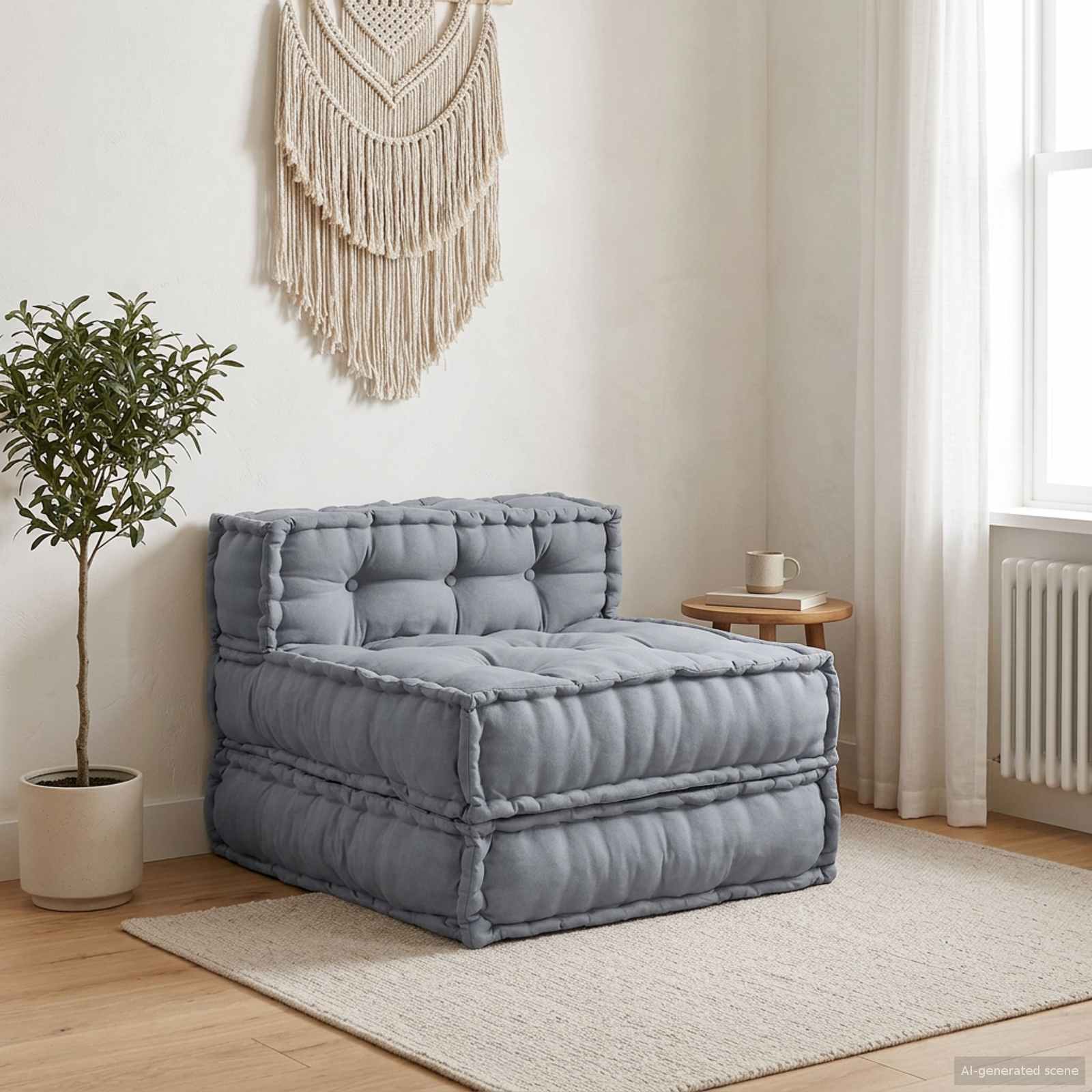 Modulinė sofa Pilka 70 x 70 x 56 cm Audinys