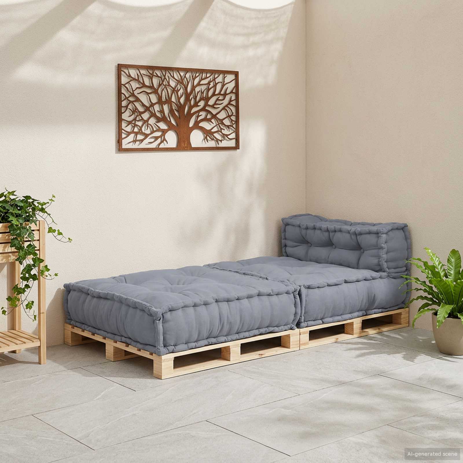 Modulinė sofa Pilka 70 x 70 x 56 cm Audinys