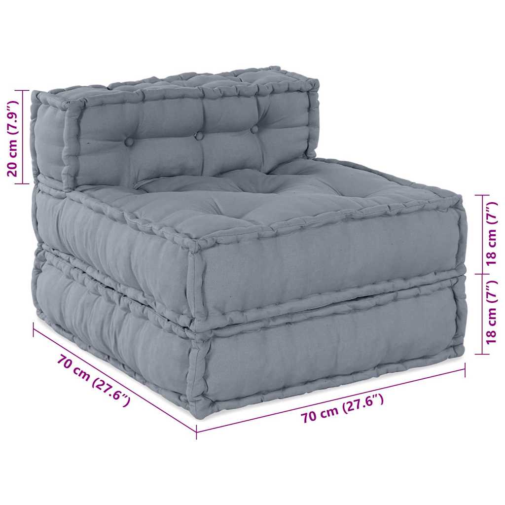 Modulinė sofa Pilka 70 x 70 x 56 cm Audinys