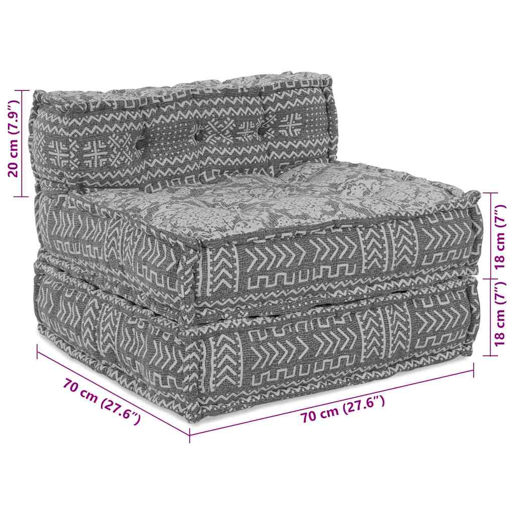 Modulinė sofa Šviesiai pilka 70 x 70 x 54 cm audinys