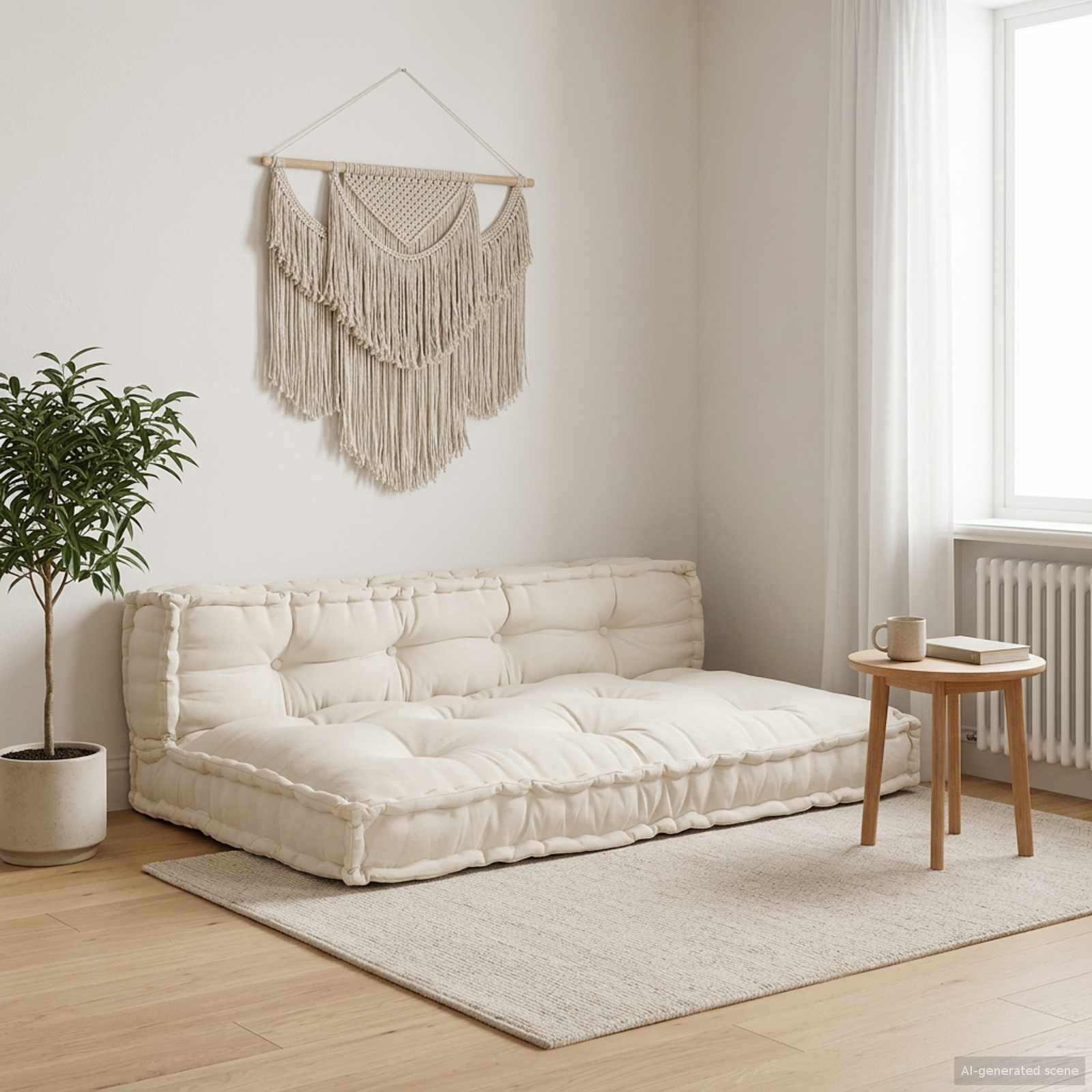 Šiuolaikinis sofos pagalvėlė 2 pcs Kreminė 120 x 80 x 38 cm
