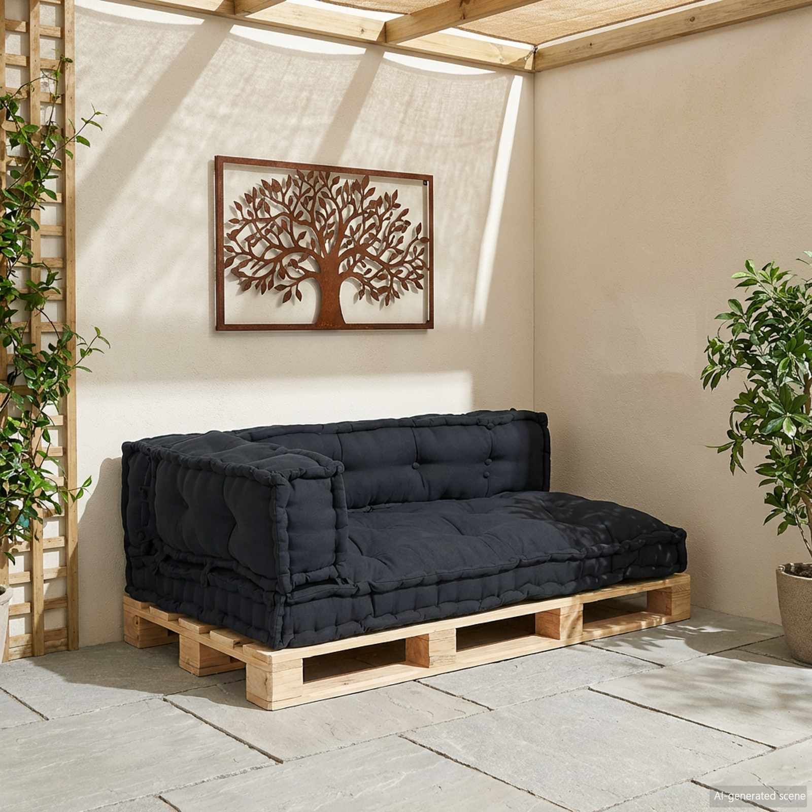 Šiuolaikinis sofos pagalvėlė 3 pcs Antracito 120 x 80 x 38 cm