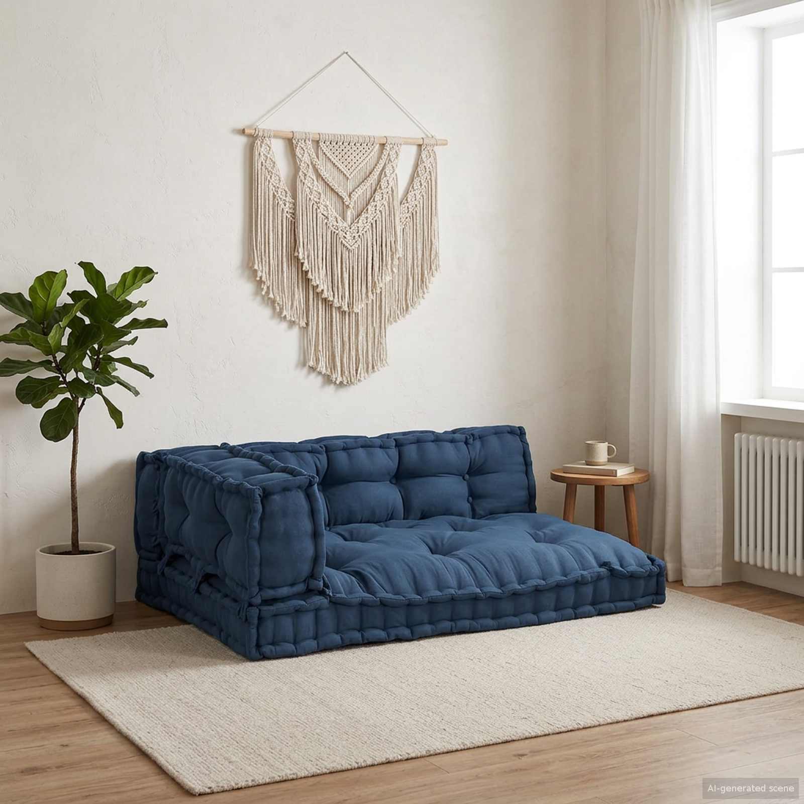 Šiuolaikinis sofos pagalvėlė 3 pcs Indigo 120 x 80 x 38 cm