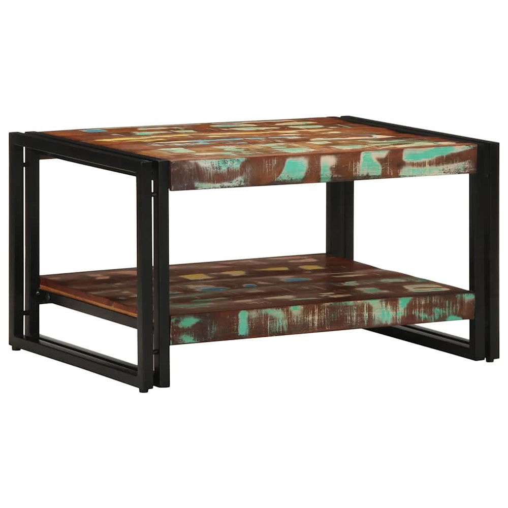 Multicolor coffee table, 70x50x38cm, recycled wood