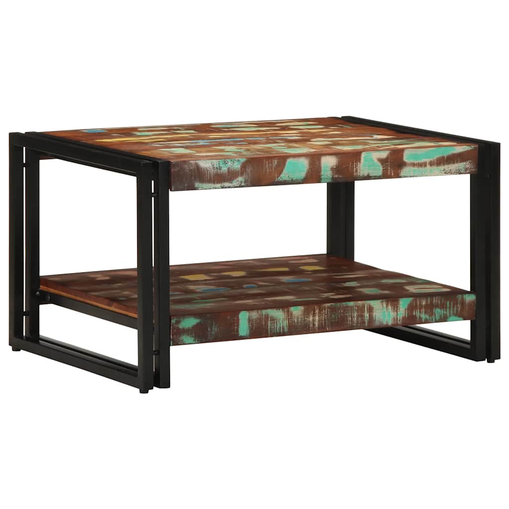 Multicolor coffee table, 70x50x38cm, recycled wood