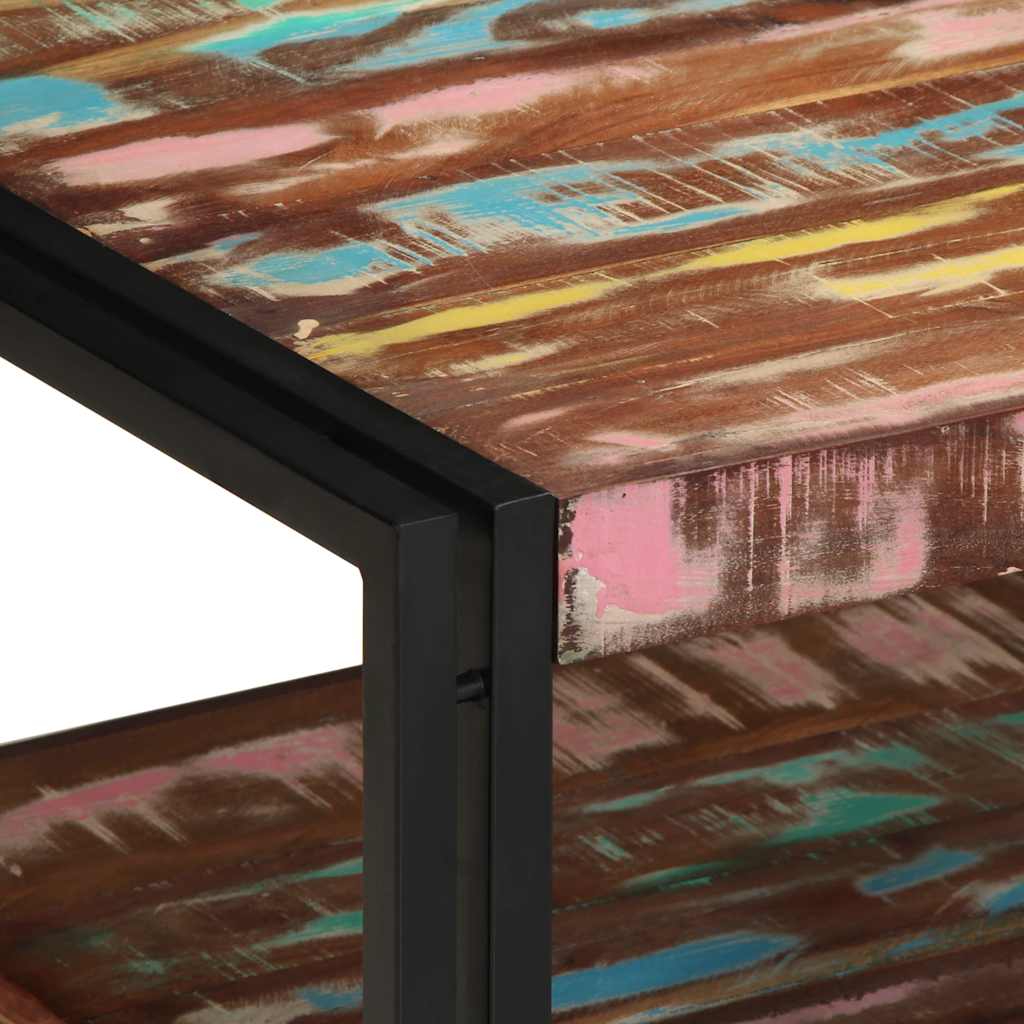 Multicolor coffee table, 70x50x38cm, recycled wood