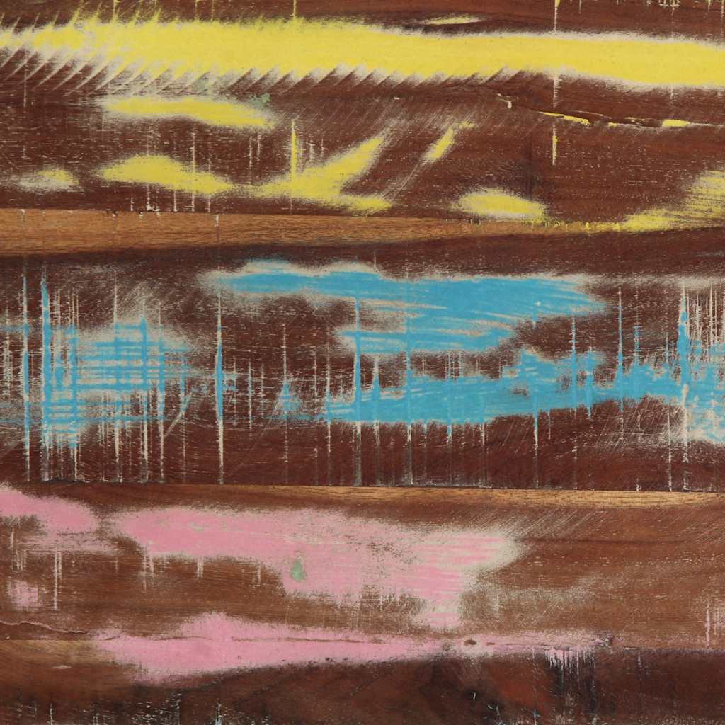 Kafijas galdiņš, daudzkrāsains, 50x50x38cm, pārstrādāta koksne