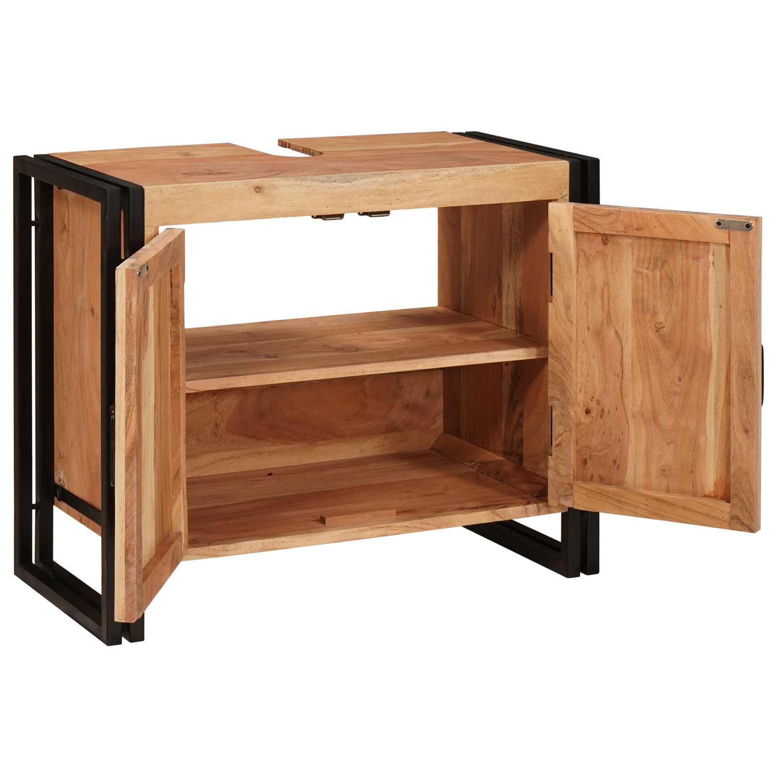 Praustuvo spintelė Ruda 71 x 33 x 58 cm Kietos akacijos mediena