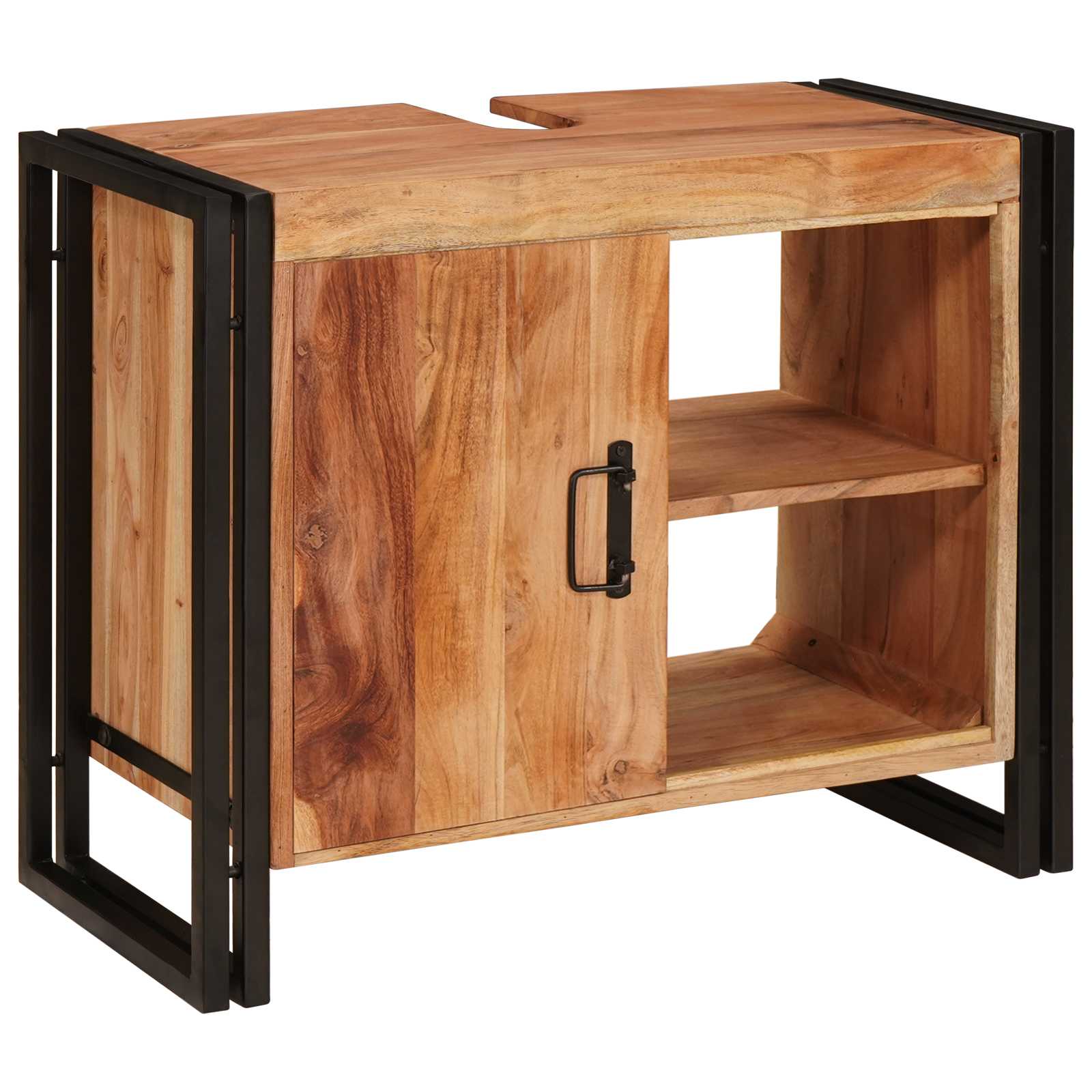 Sink Cabinet Brown 71 x 33 x 58 cm Solid Acacia Wood
