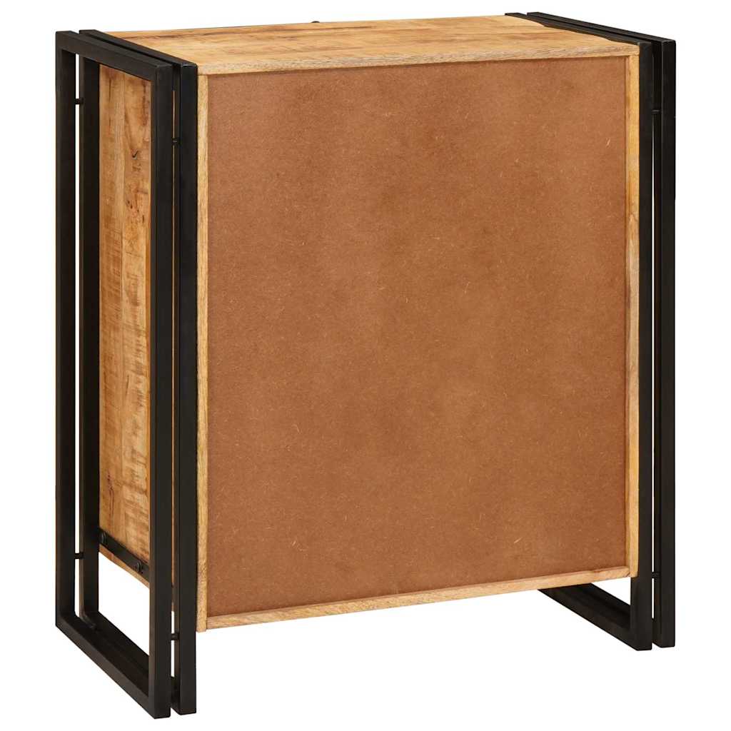 Bedside table Brown Solid, rough mango wood