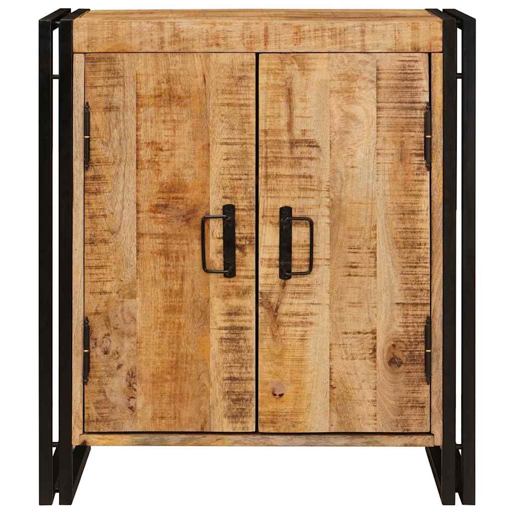 Bedside table Brown Solid, rough mango wood
