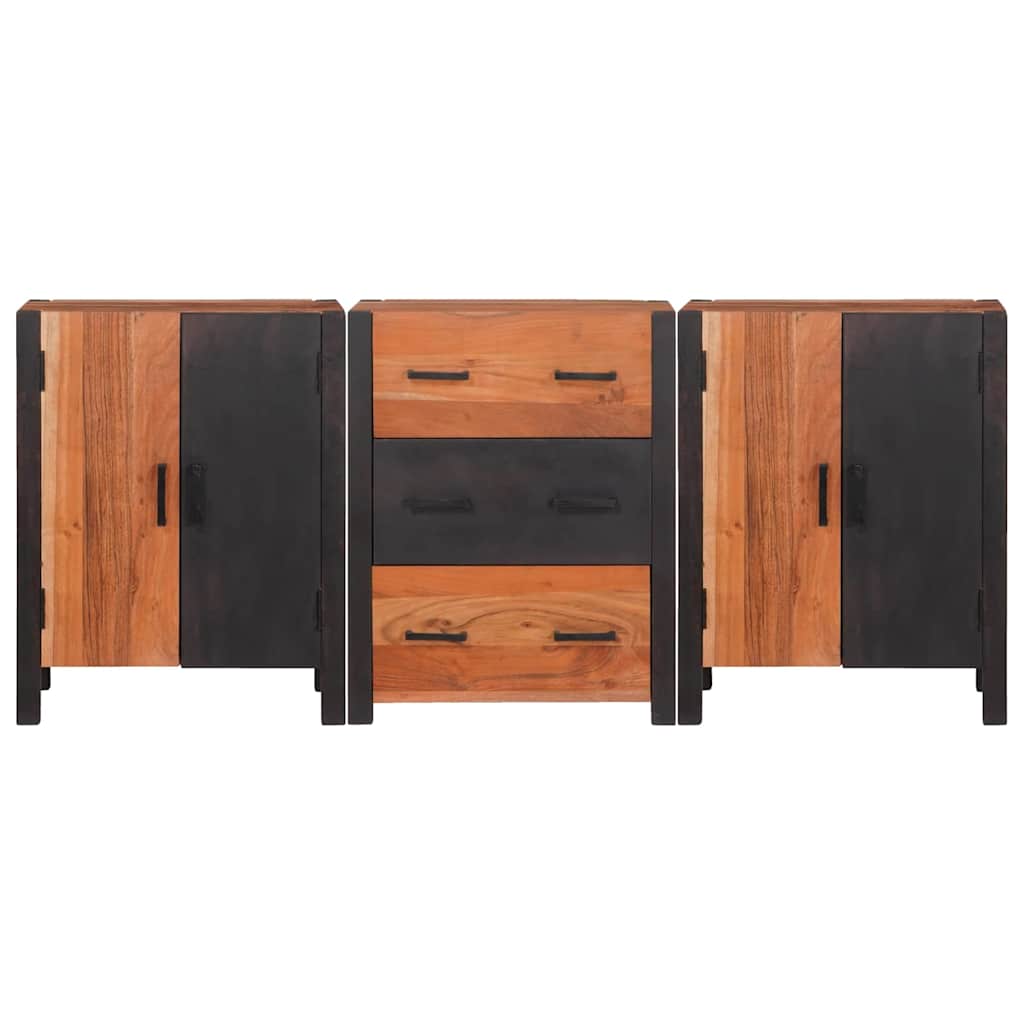 Kabalas 3 pcs Ruda 55 x 30 x 75 cm Akacijos medienos masyvas