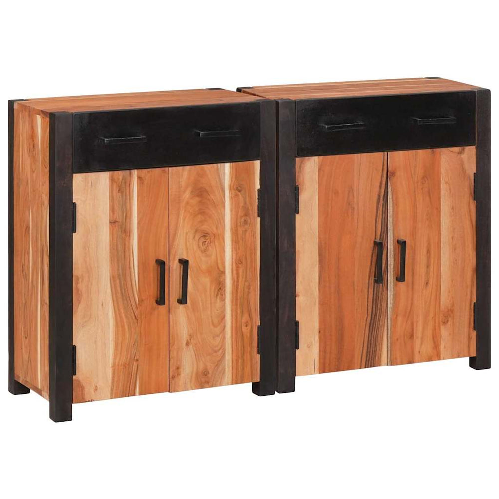 Kabalas 2 pcs Ruda 110 x 30 x 75 cm Akacijos medienos masyvas