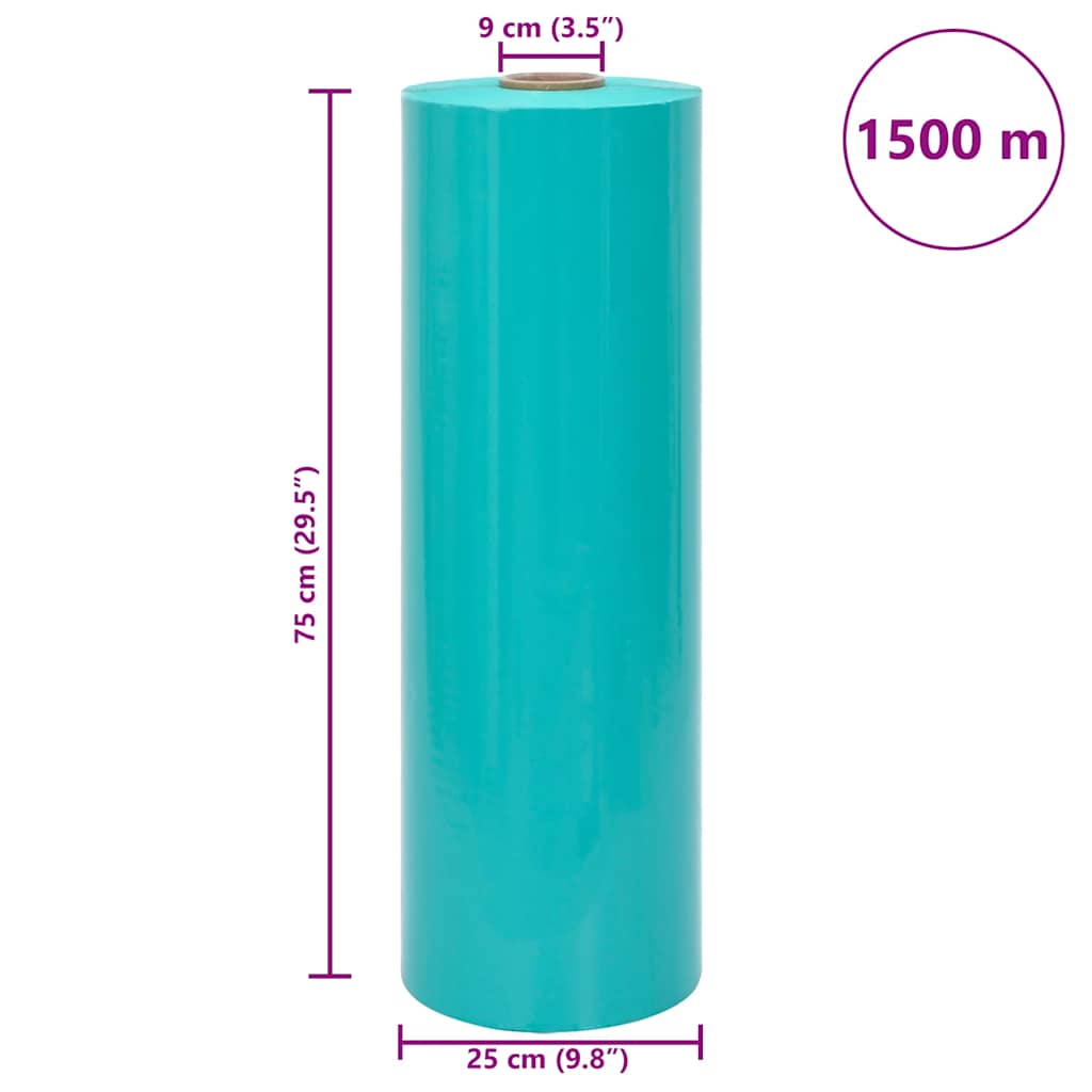 Žemės ūkio tampri plėvelė, žalia, 25 µm, 75 cm x 1500 m