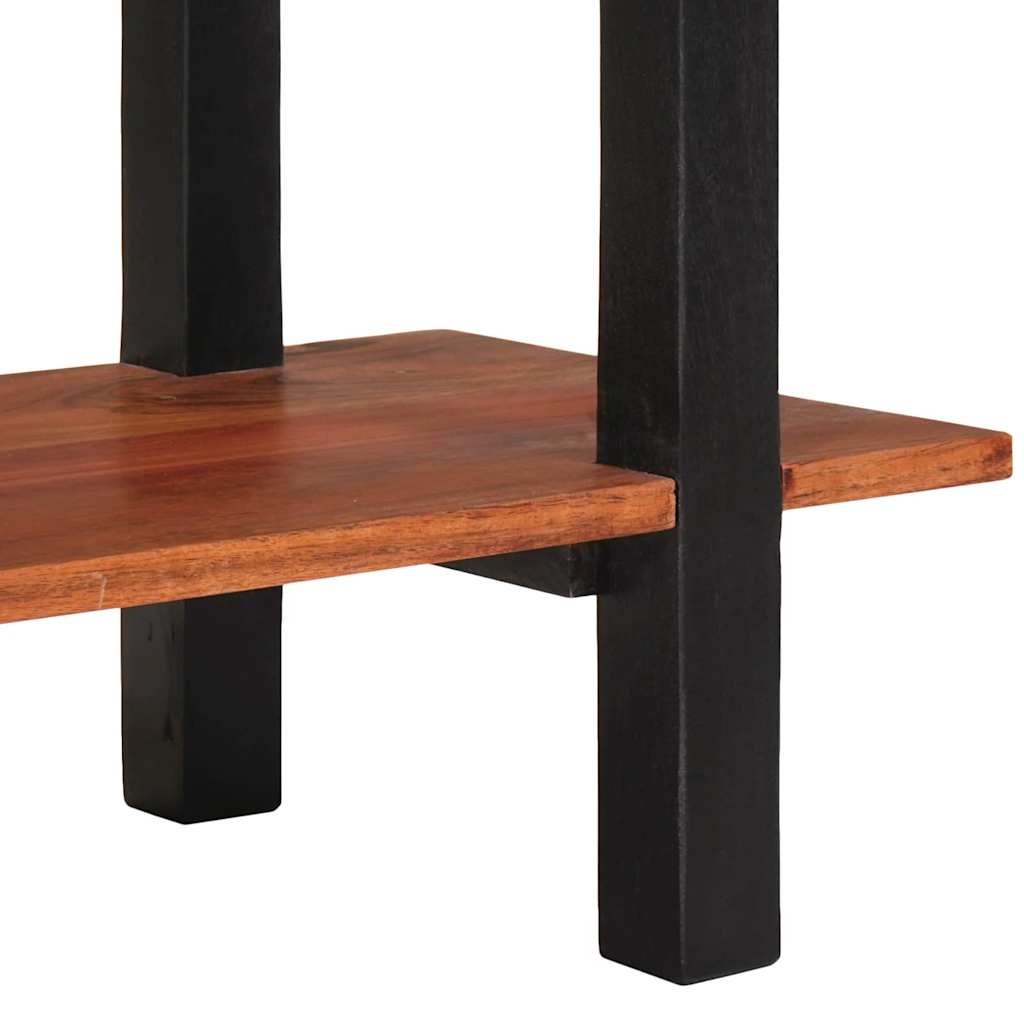 Konsolinis stalas su lentyna Ruda ir juoda 110 x 30 x 75 cm