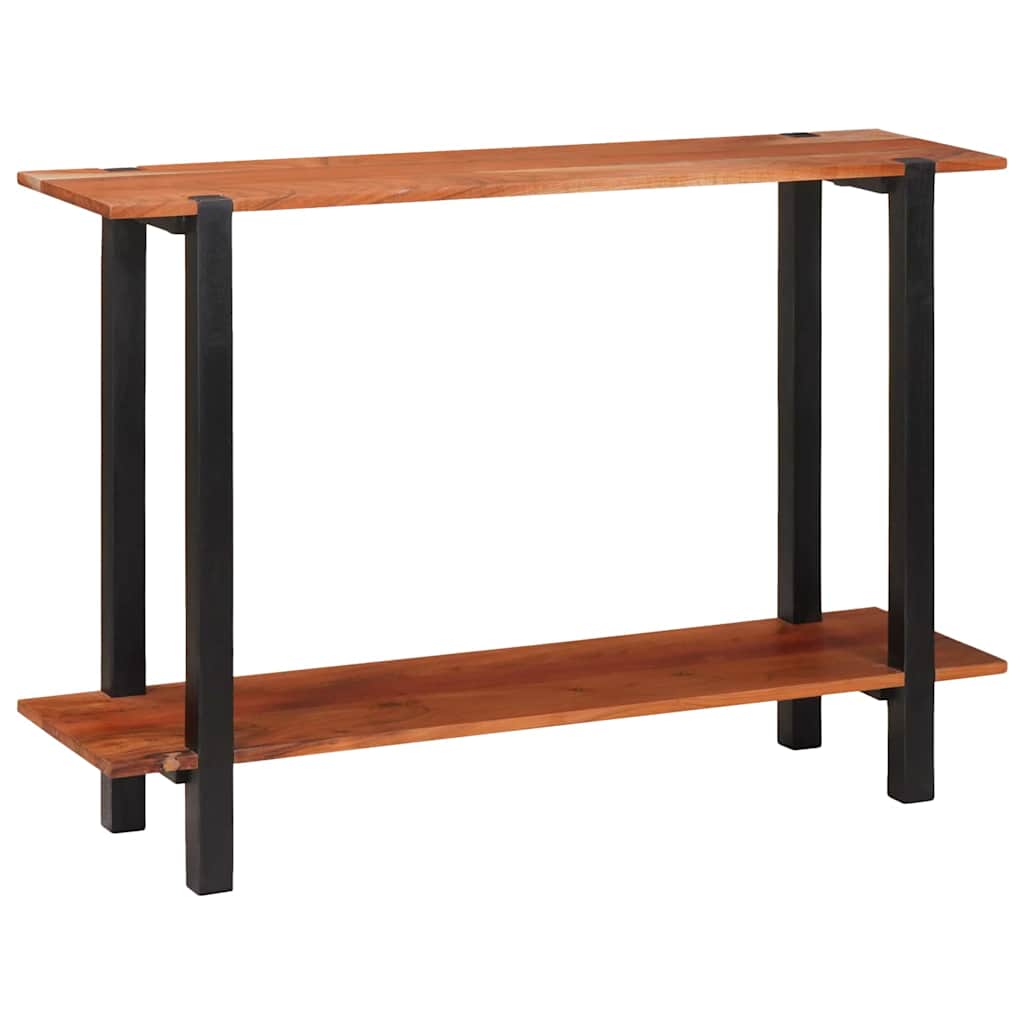 Konsolinis stalas su lentyna Ruda ir juoda 110 x 30 x 75 cm