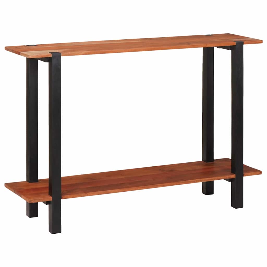 Konsolinis stalas su lentyna Ruda ir juoda 110 x 30 x 75 cm