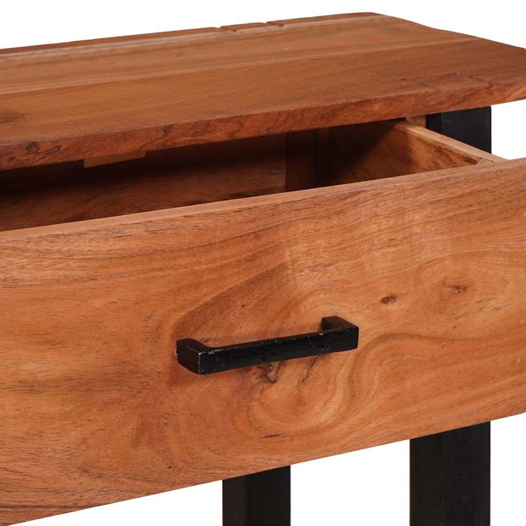 Konsolinis stalas su stalčių Ruda ir juoda 110 x 30 x 75 cm