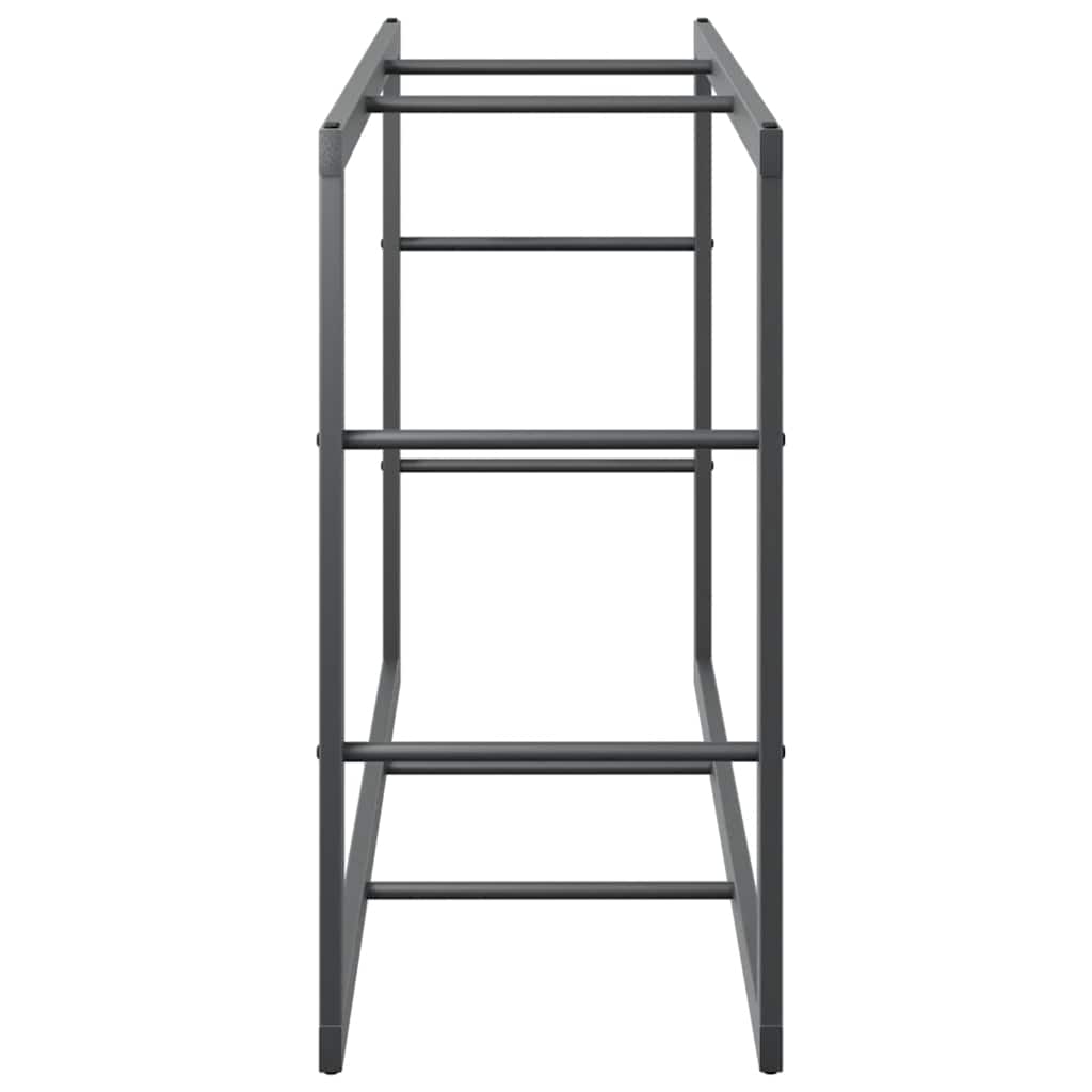 Malku plaukts Melns 110x30x61 cm Tērauds