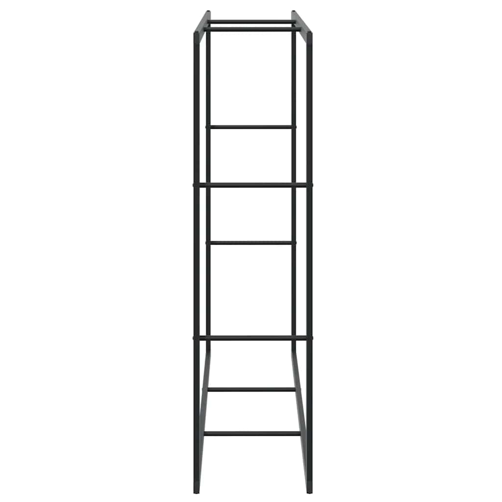 Malkų lentyna Juoda 110x30x116 cm Plienas