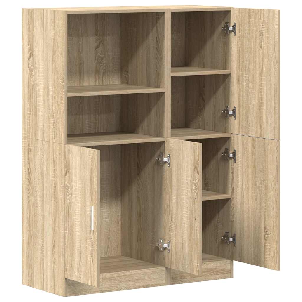 Kitchen cabinet set, 2-piece, oak, wood