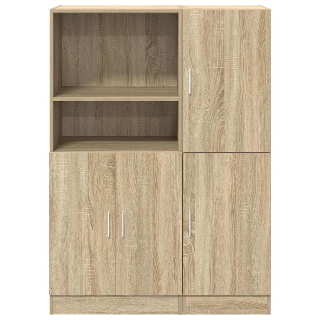 Kitchen cabinet set, 2-piece, oak, wood