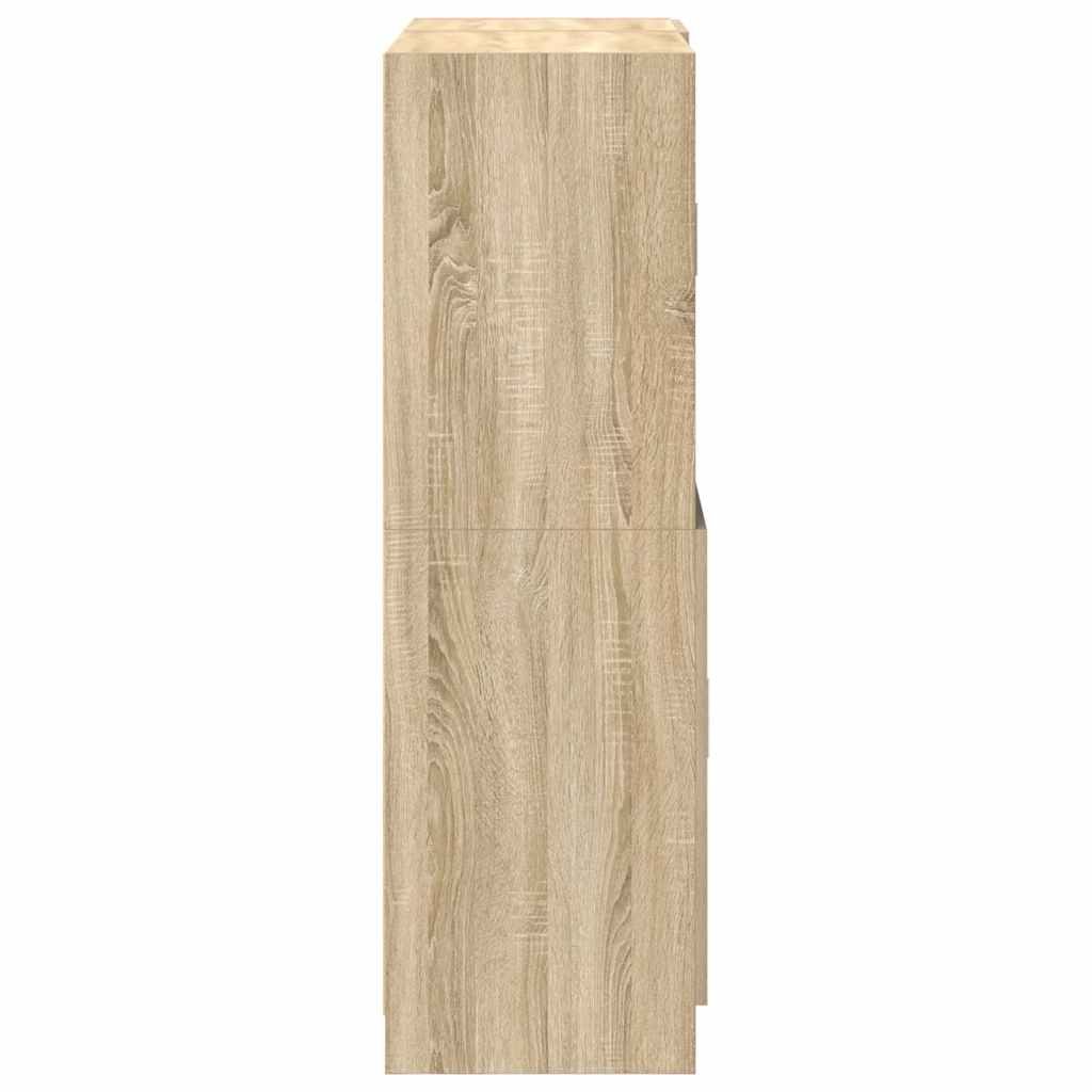 Kitchen cabinet set, 2-piece, oak, wood