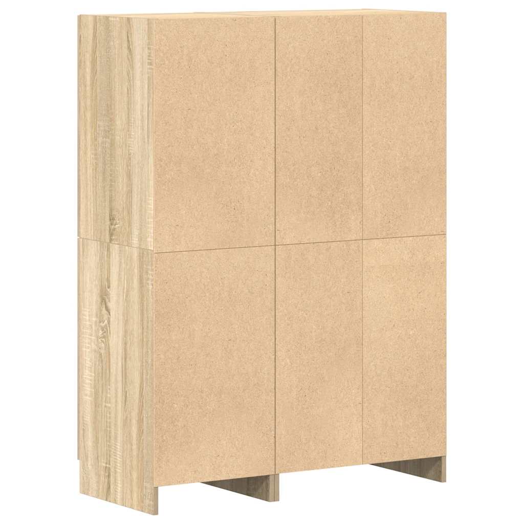 Kitchen cabinet set, 2-piece, oak, wood