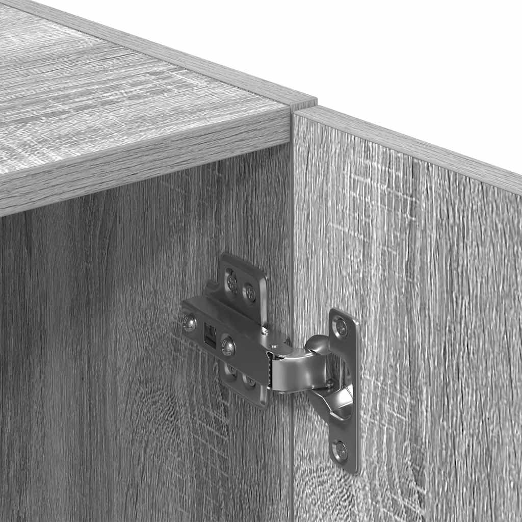 Kitchen cabinet set, 3-piece, grey oak, wood