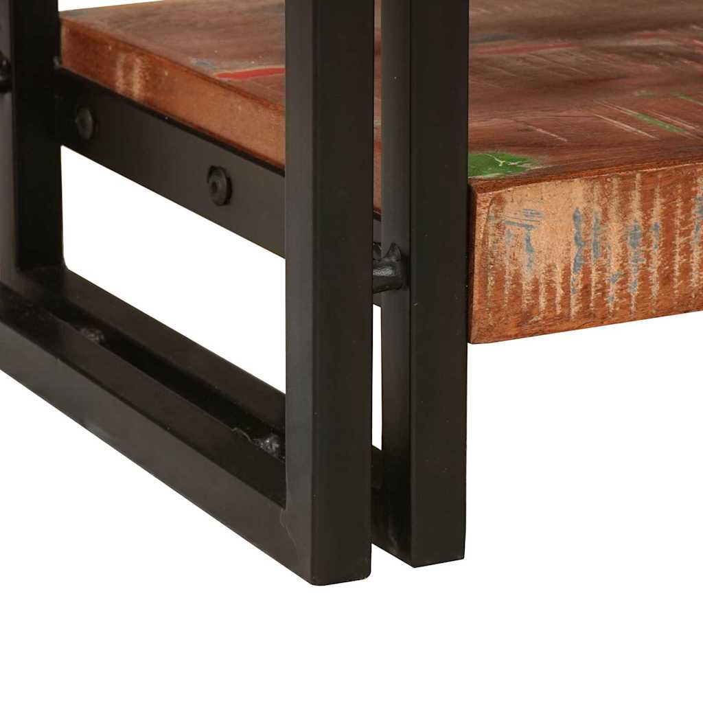 Console table set of 2 with drawers, Multicolored, made of solid reclaimed wood