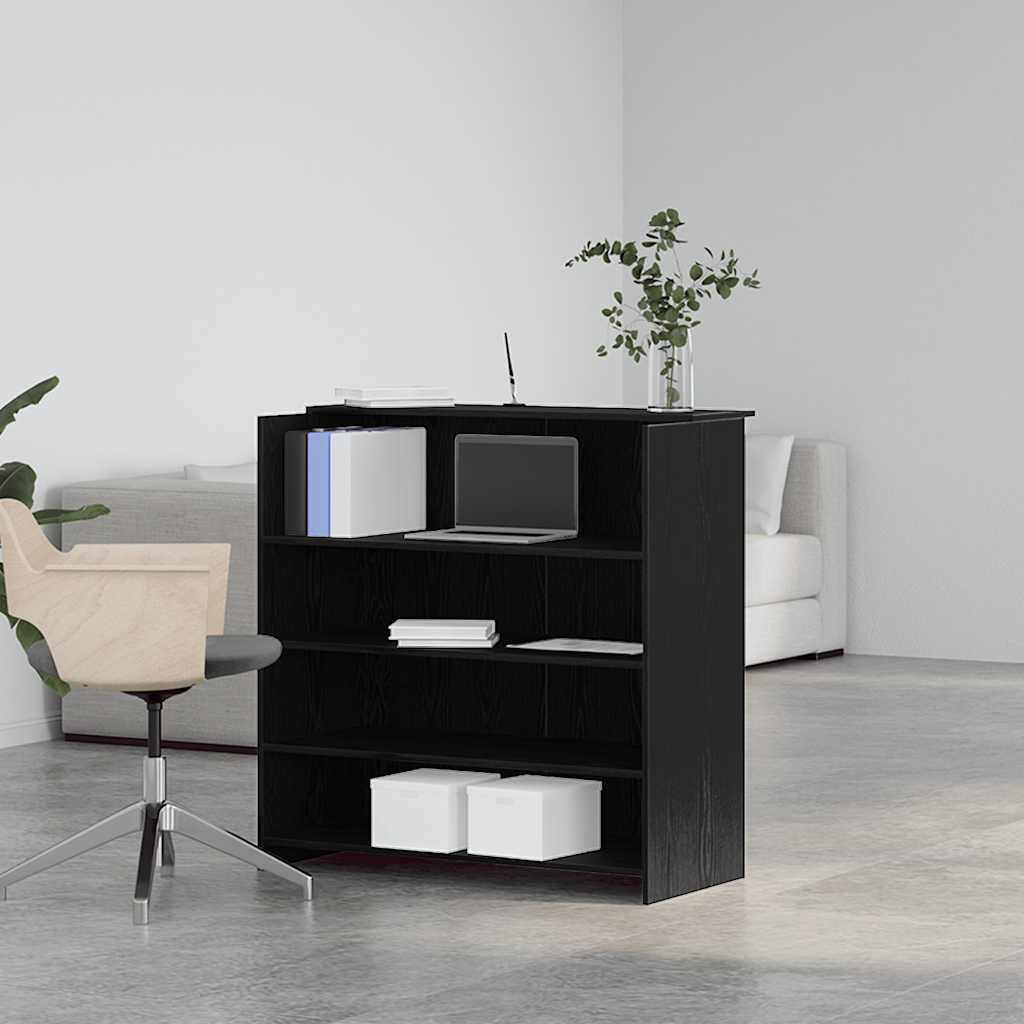 Recepcijas galds, melns ozols, 100x50x103,5 cm, apstrādāta koksne