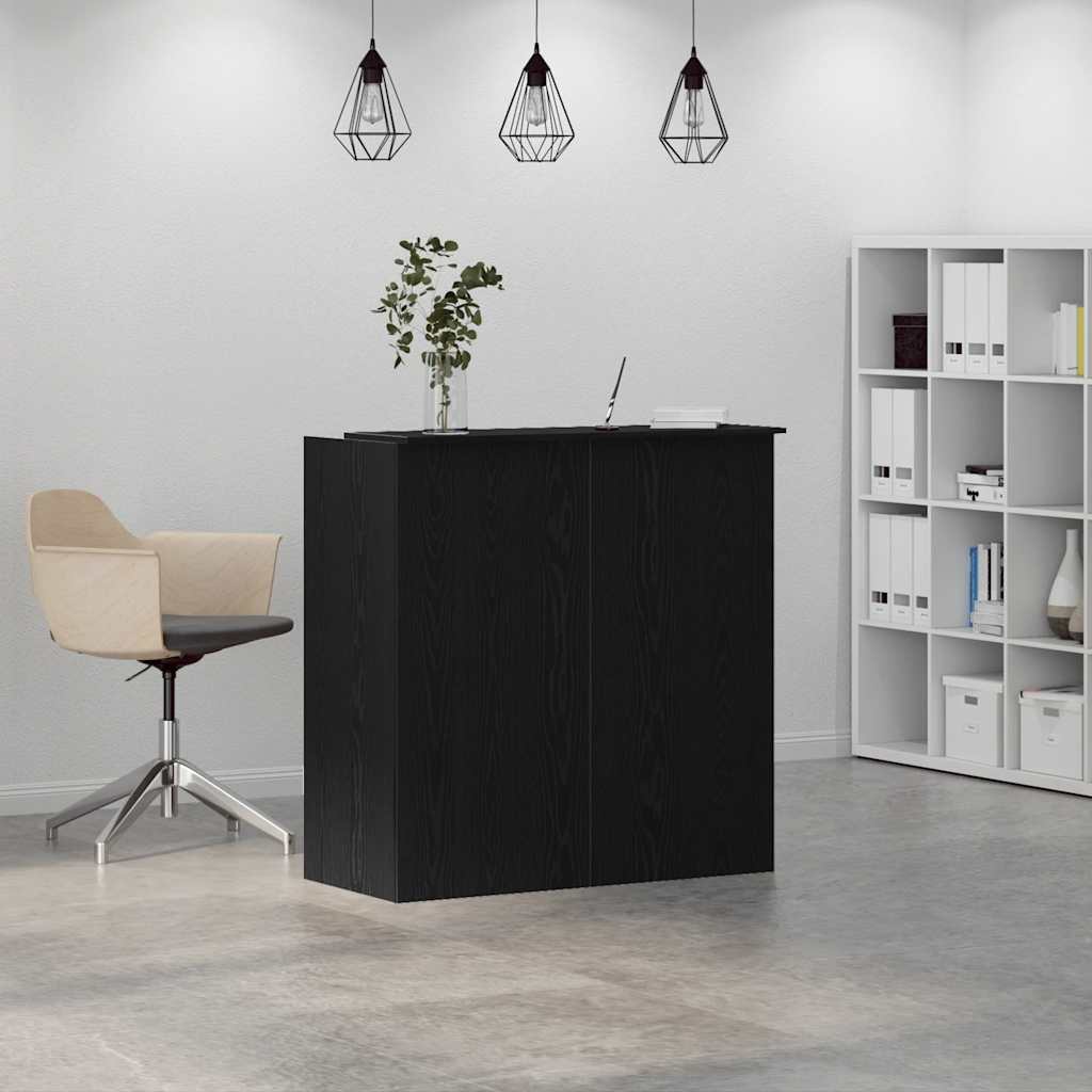 Recepcijas galds, melns ozols, 100x50x103,5 cm, apstrādāta koksne