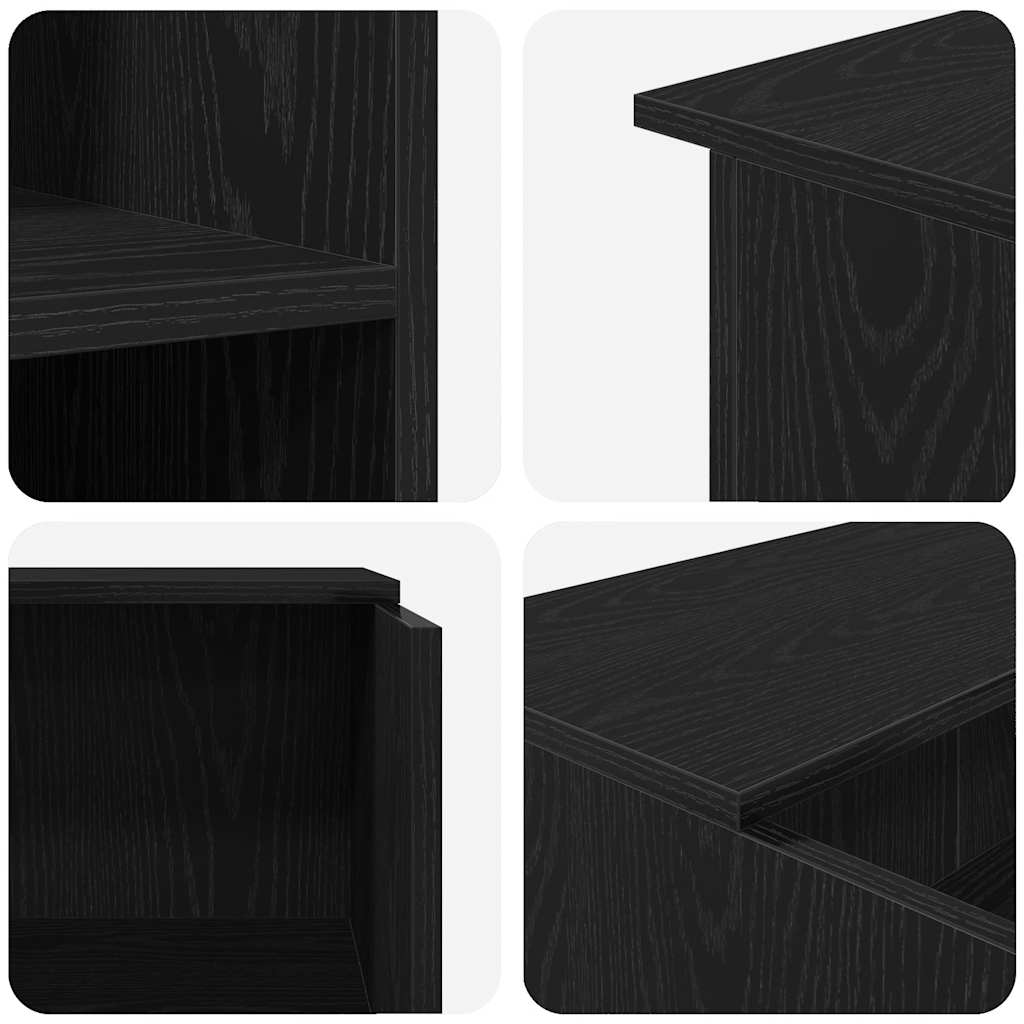 Recepcijas galds, melns ozols, 100x50x103,5 cm, apstrādāta koksne