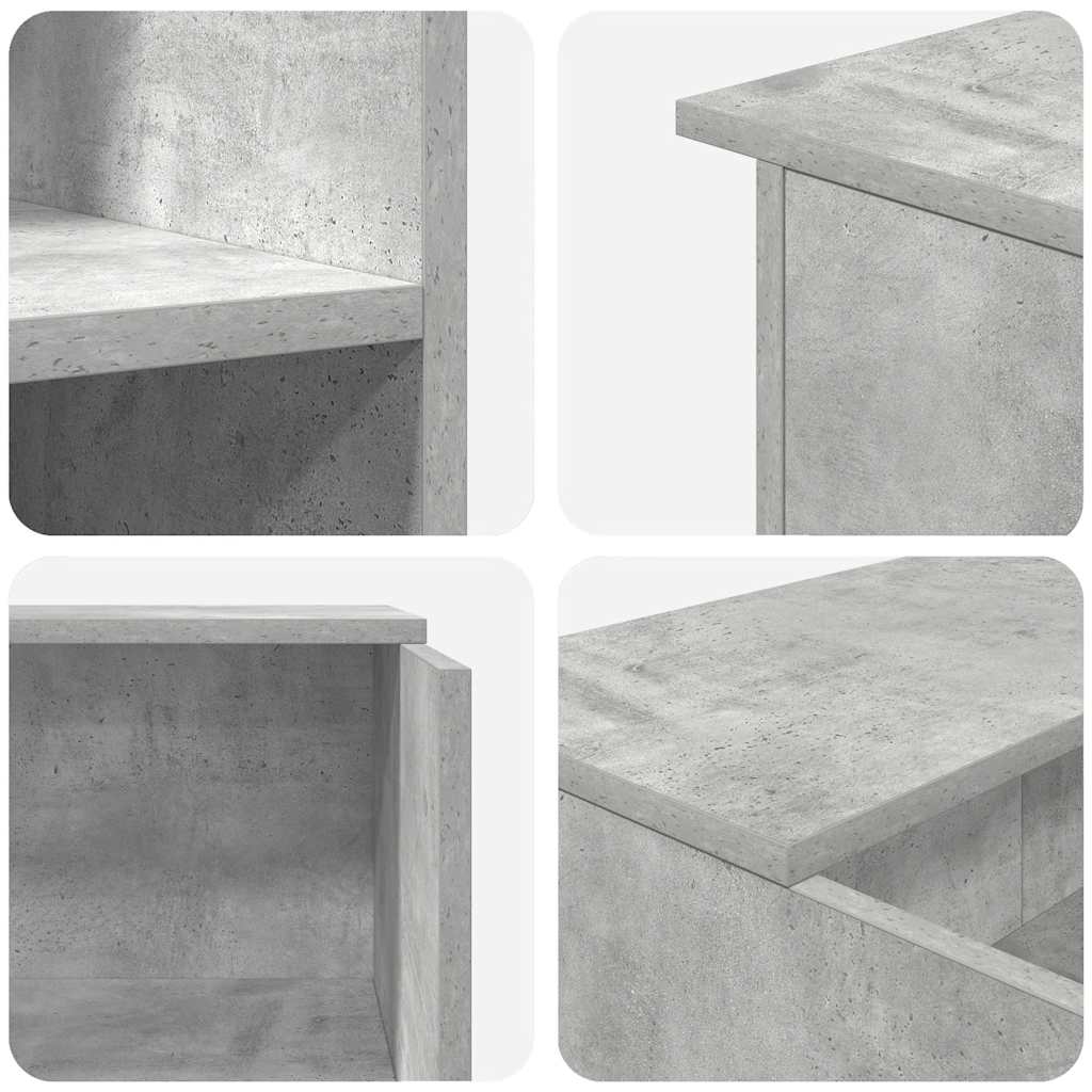 Registratūra, betono pilkas, 100x50x103,5 cm, apdirbta mediena